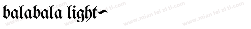 balabala light字体转换